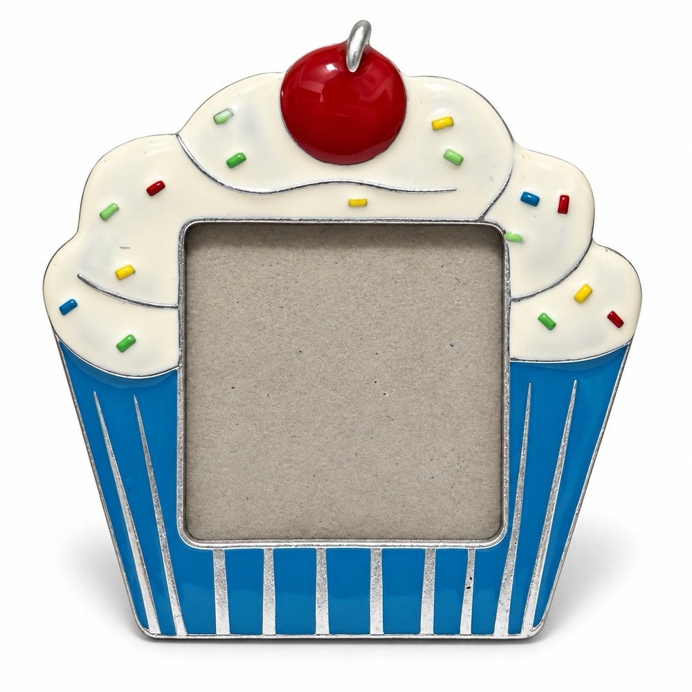 Cupcake Mini Photo Frame White Sprinkles Cherry Metal tabletop Michaels 2015